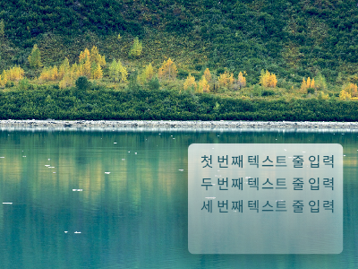 레이블|숲 배경 위로 페이드 인되며 나타나는 애니메이션 캡션 레이블|숲 배경 위로 페이드 인되며 나타나는 애니메이션 캡션
